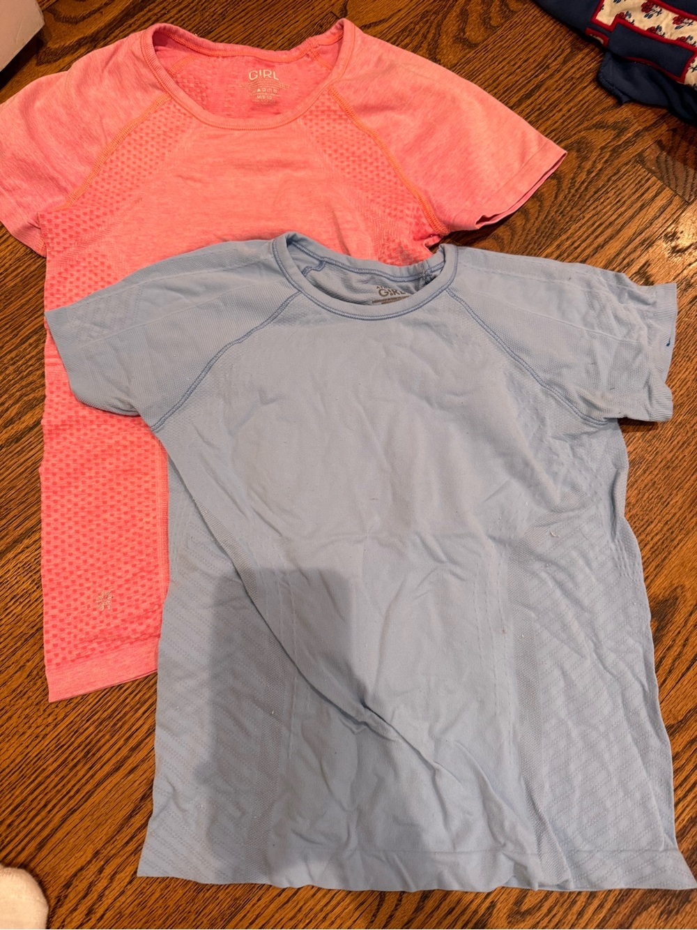 Athleta Girls Short-Sleeve Active Tee Duo in Pink and Light Blue
